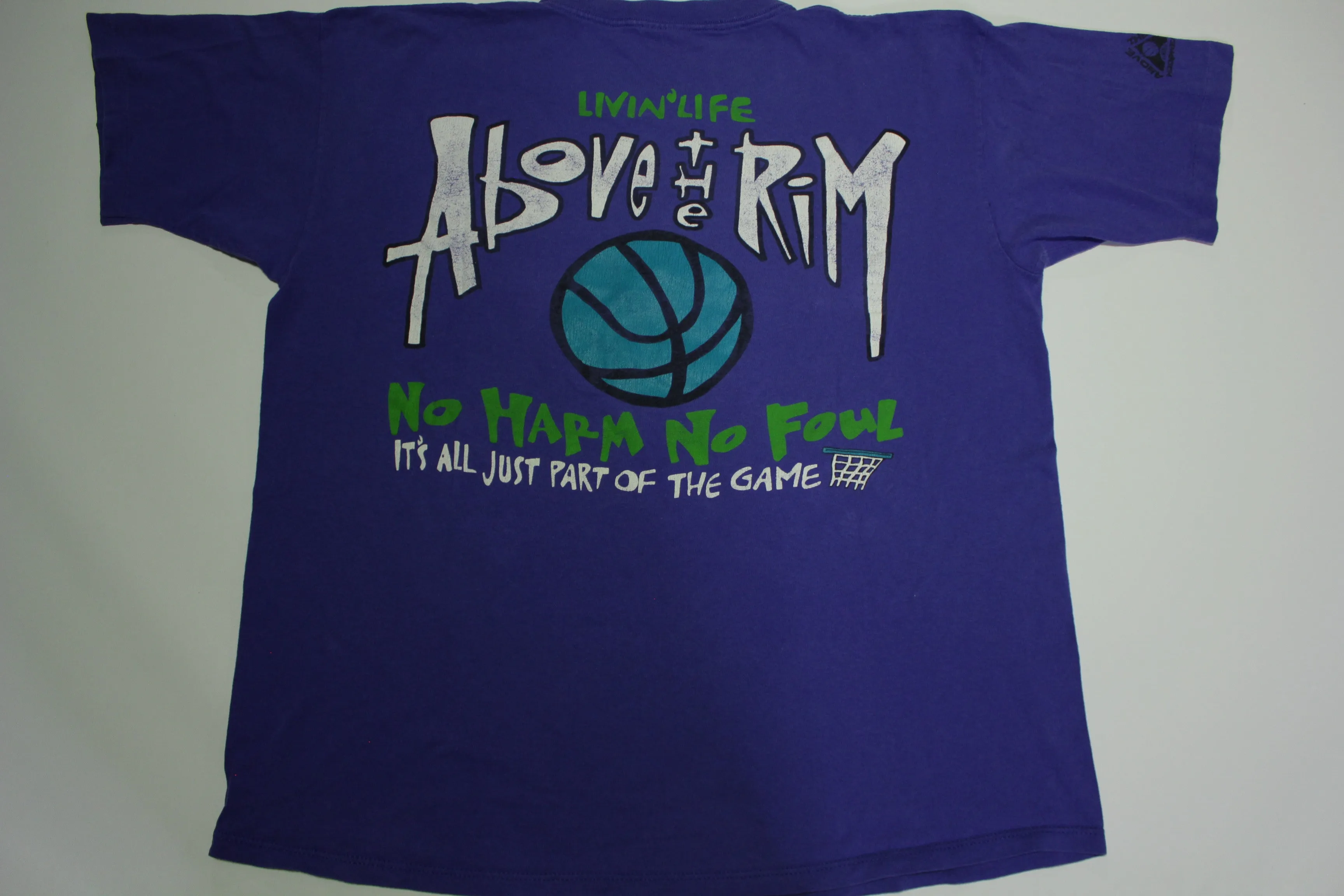 Above The Rim Reebok Made in USA Vintage 90's No Harm No Foul Hoopwear T-Shirt