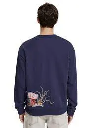 SCOTCH & SODA CORAL EMBROIDERY SWEATSHIRT