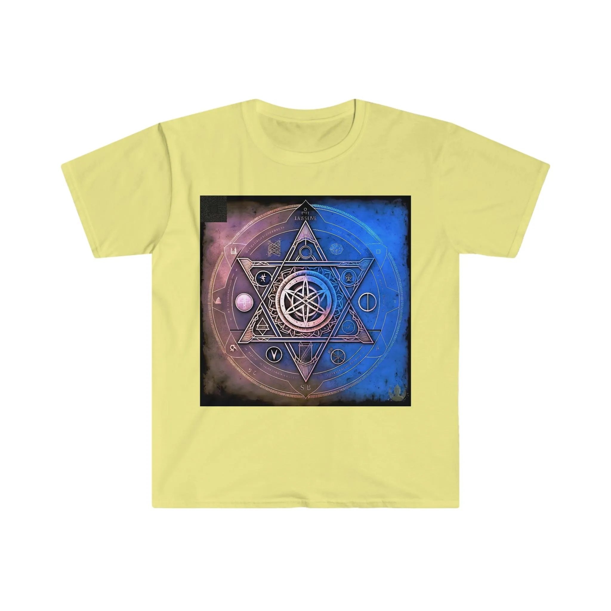 Ancient Symbols Of Secret Societies v2 - Digital Art / AI Art Tshirt - Unisex Softstyle - Alchemystics.Org