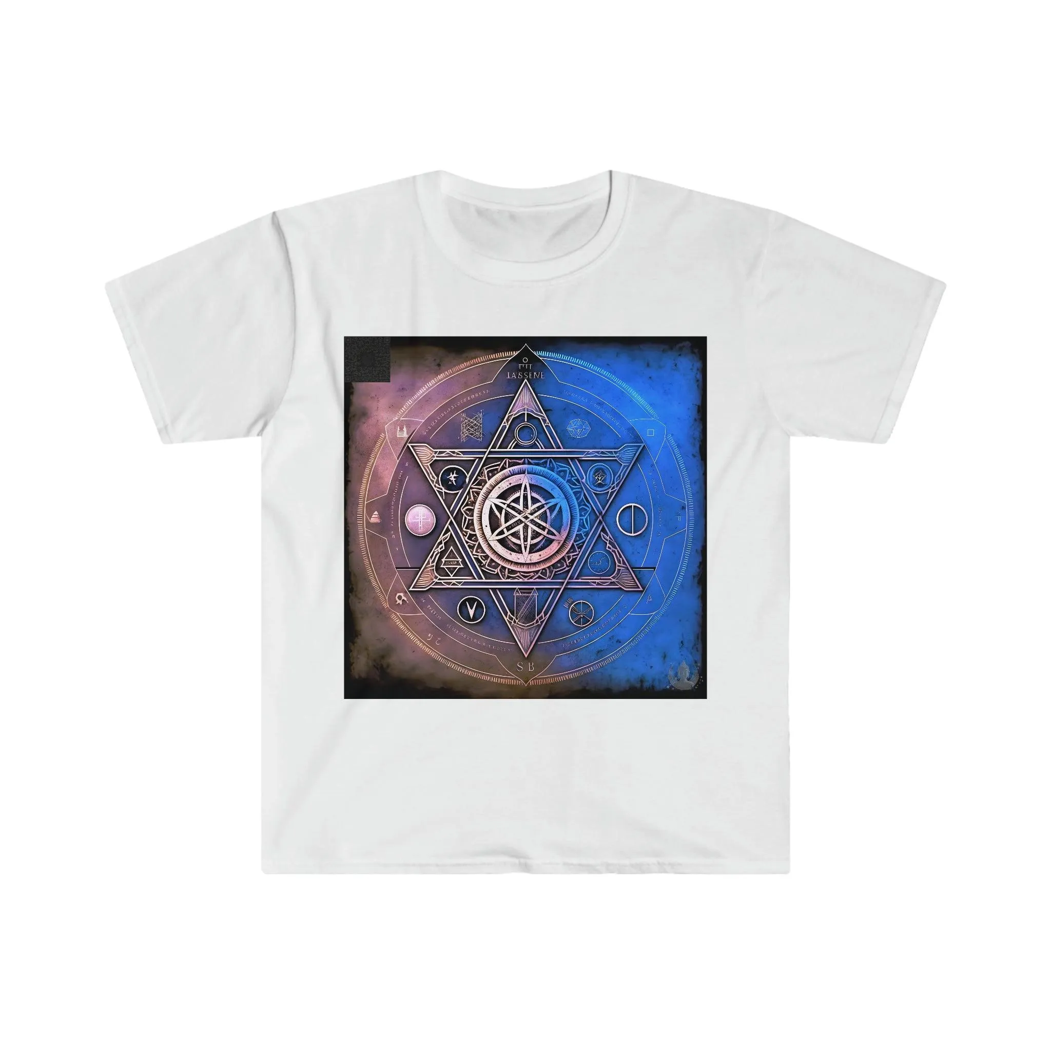 Ancient Symbols Of Secret Societies v2 - Digital Art / AI Art Tshirt - Unisex Softstyle - Alchemystics.Org