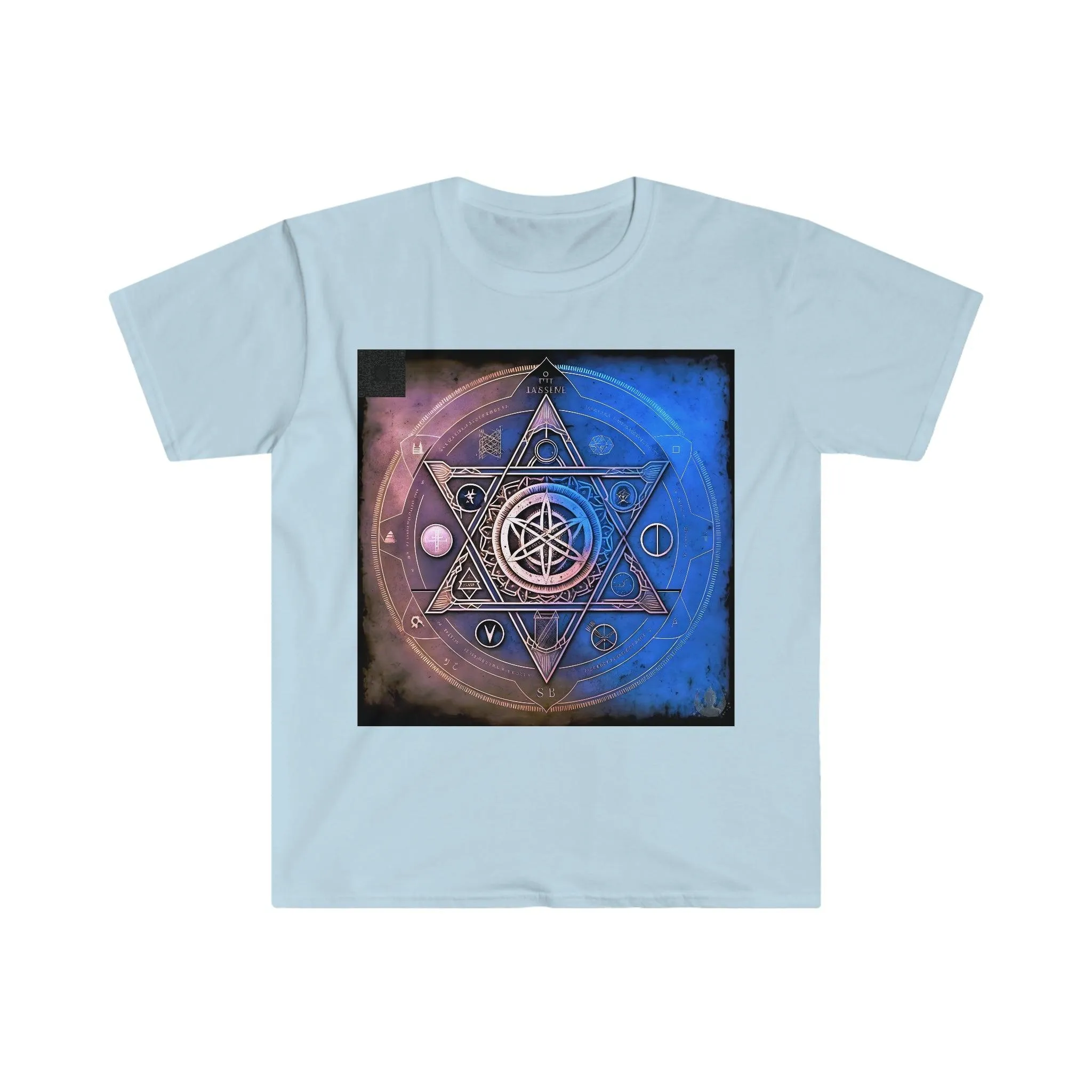 Ancient Symbols Of Secret Societies v2 - Digital Art / AI Art Tshirt - Unisex Softstyle - Alchemystics.Org