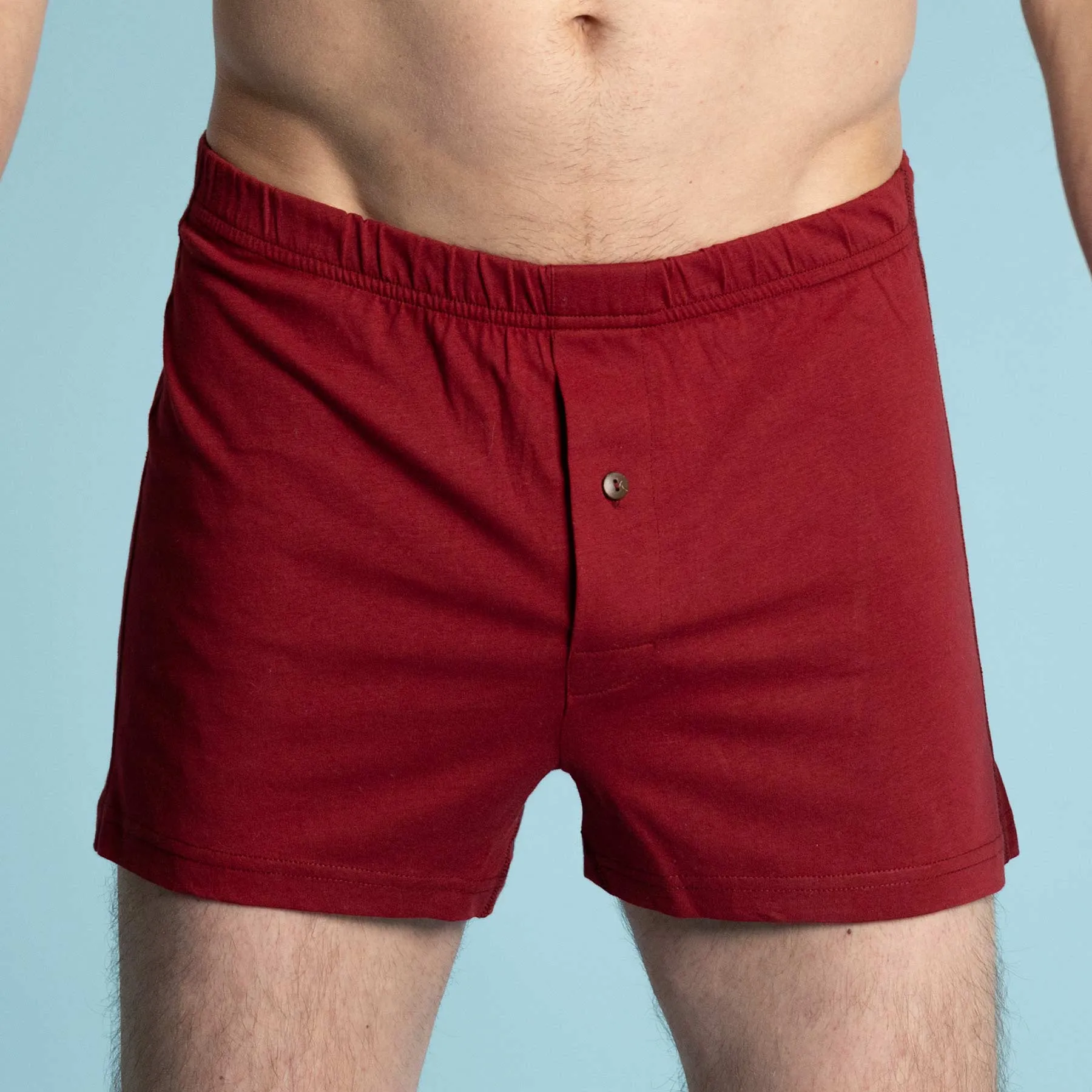 ASHTON 100% Organic Prima Cotton Boxers (Plastic-Free Nut Button)