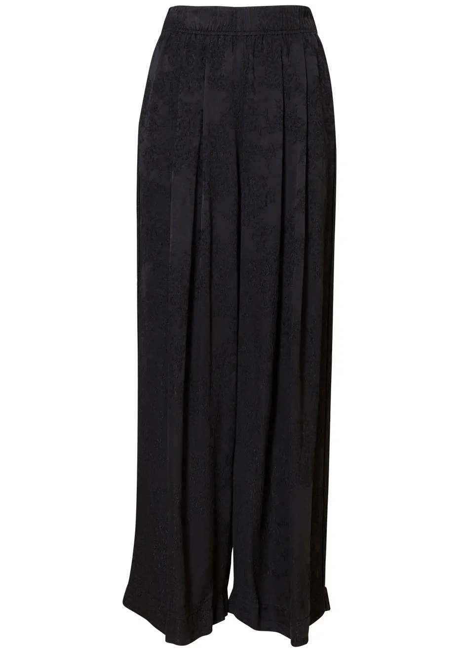 Athena Pant Black Silk Jacquard