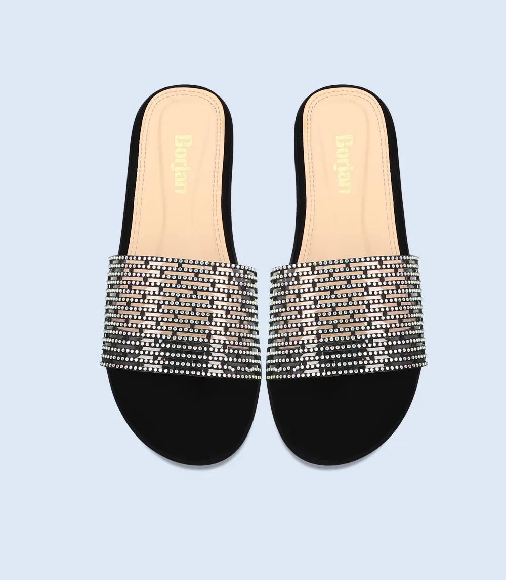 BW8741-BLACK-Women Formal Slipper