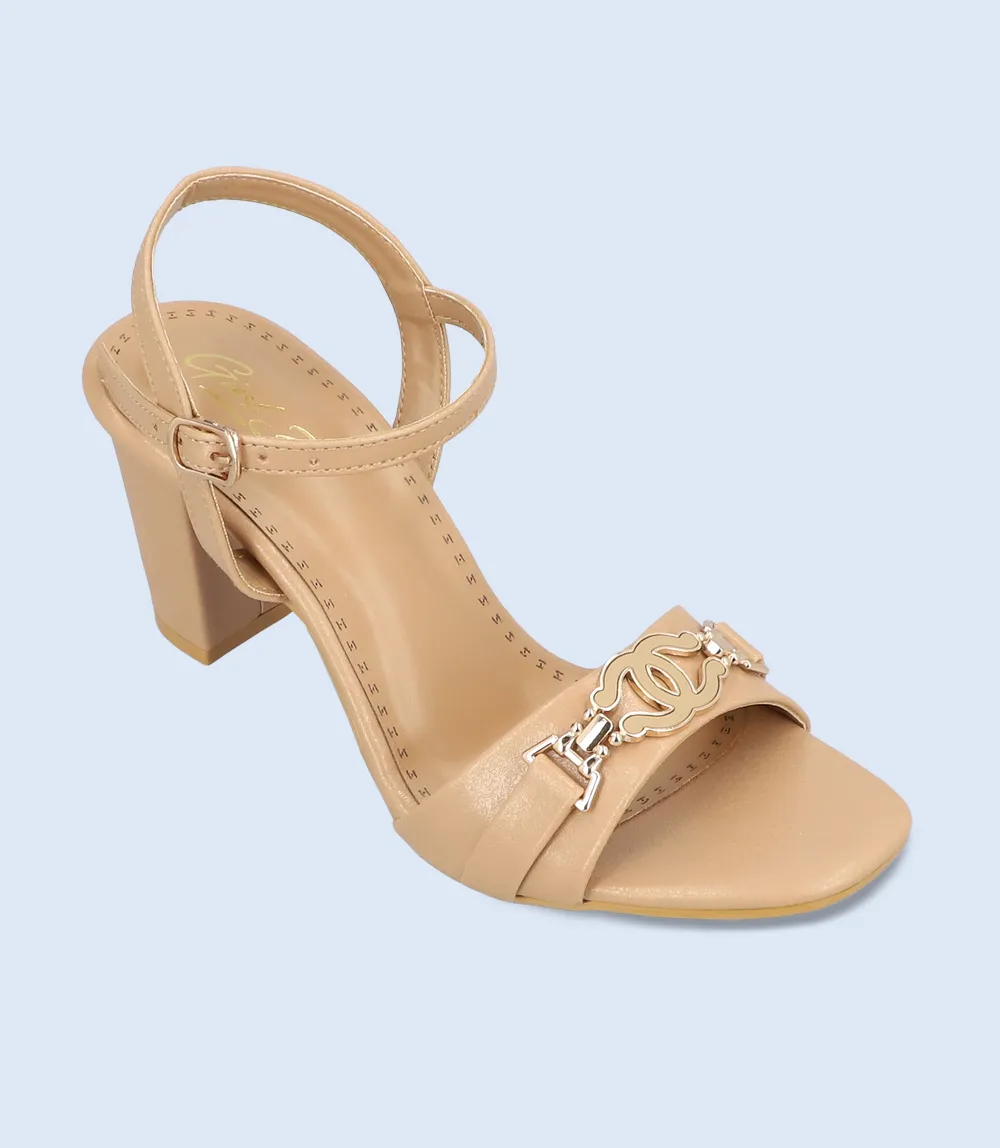 BW9535-TAN-Women Sandal Heel