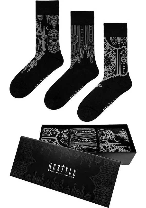 Cathedral Socks [3 Pack] | GIFT SET