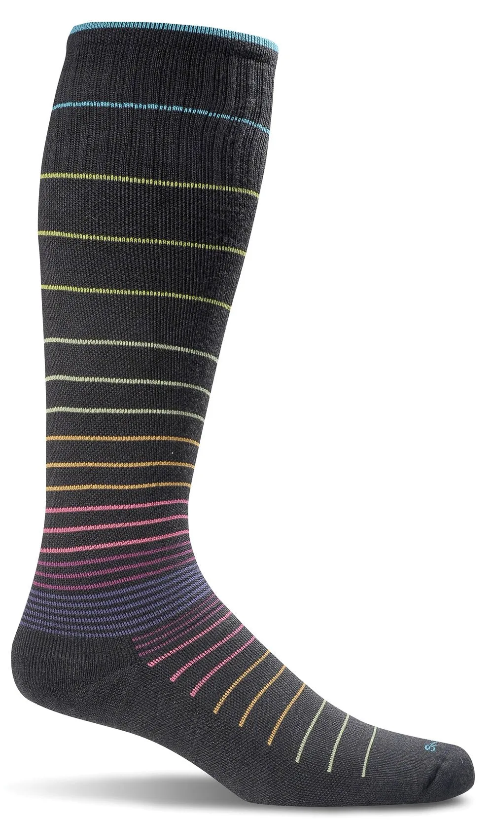 Circulator Black/Rainbow Stripe (Women's size scale)