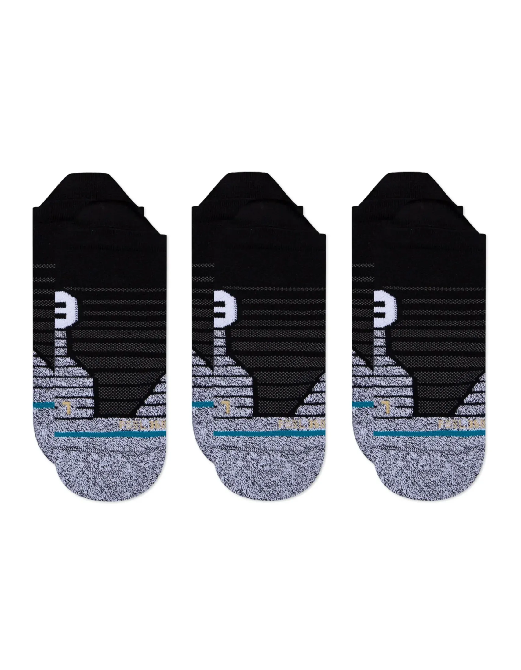 Versa Tab Sock 3-Pack Black - Unisex