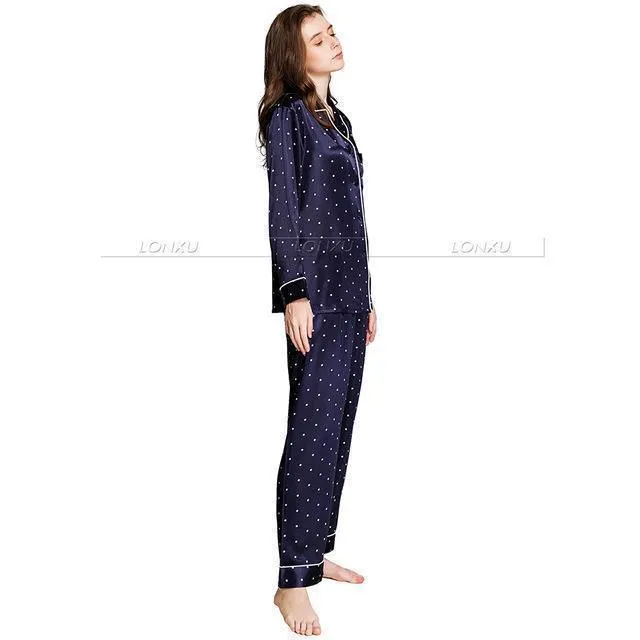 Dotted Silk Women Pajama