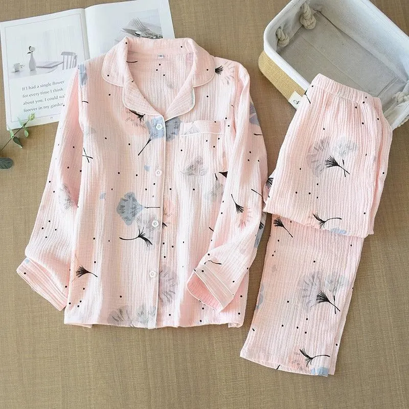 Feather Cotton Crepe Nightsuits