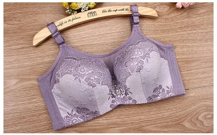 Female intimate underwear Solid push up Bra big