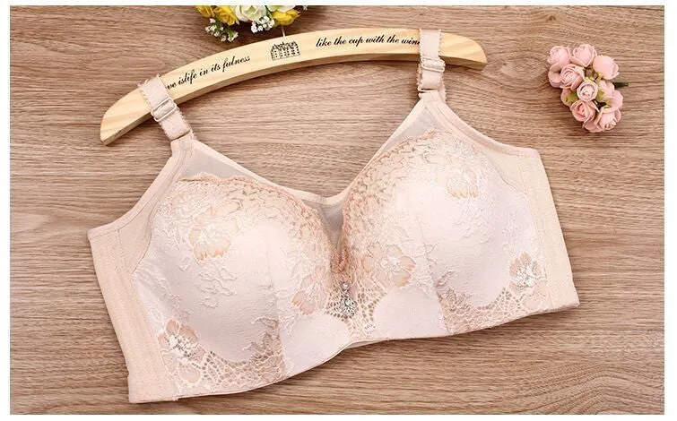 Female intimate underwear Solid push up Bra big