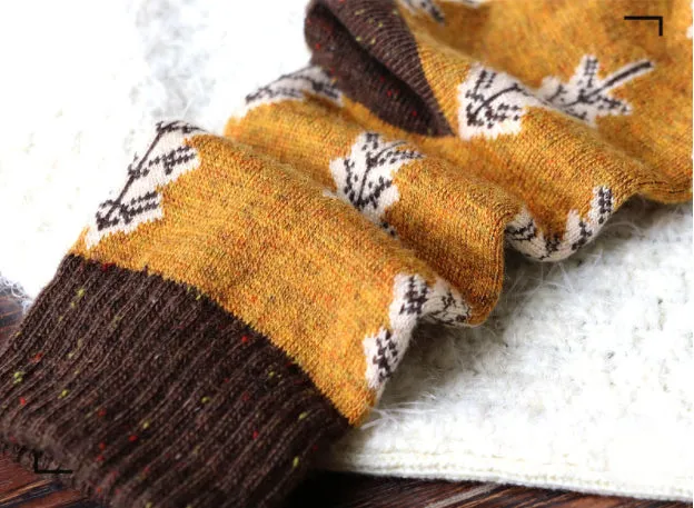 Holiday Special | Wool Socks | Pine Tree (Yellow)