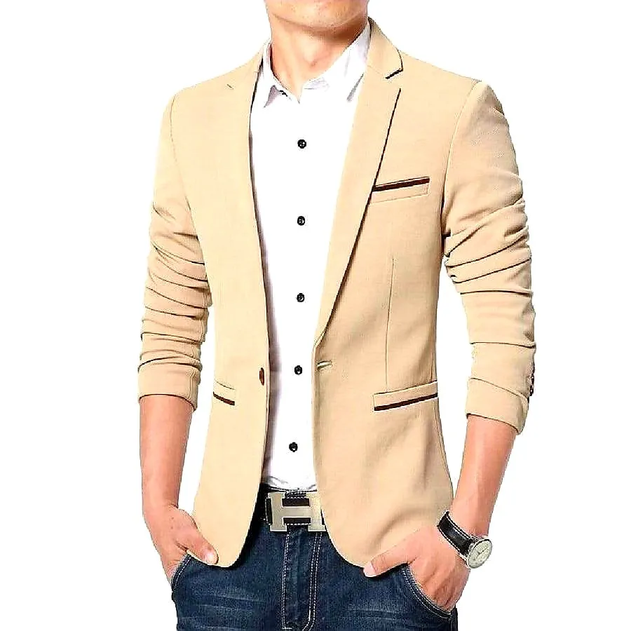 Casual Blazer Suit Street Outwear