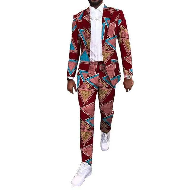 African Men‘s Printed Blazers Suit