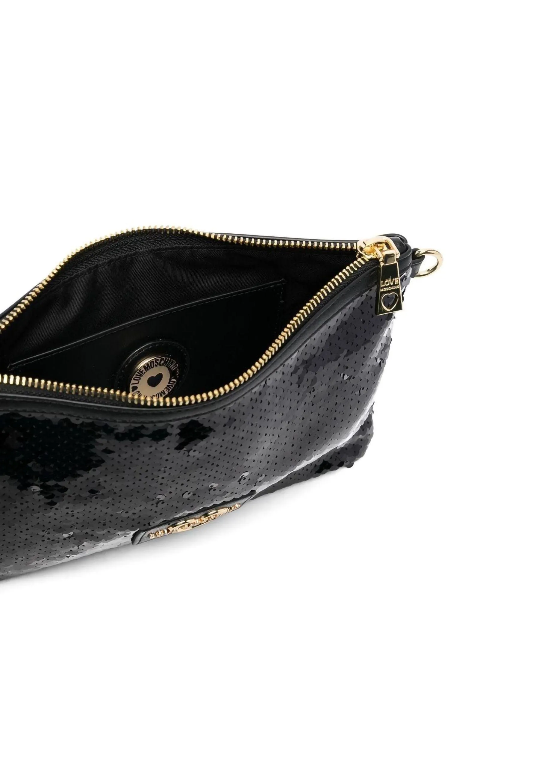 LOVE MOSCHINO Pochette Paillettes Nero JC4071PP1GLP100A