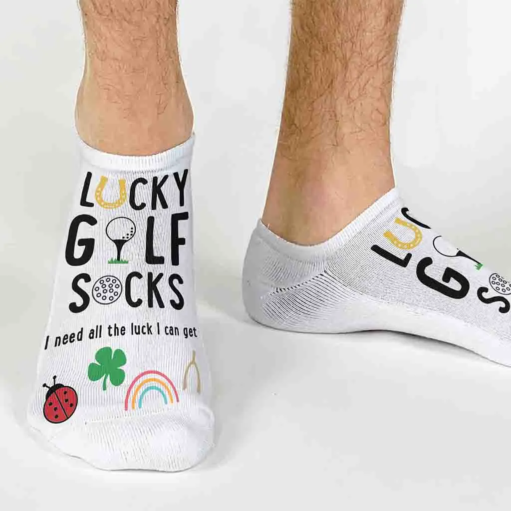 Lucky Golf No Show Socks for Men and Women