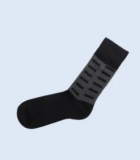 MA1696-BLACK-Mid-calf Socks For Men