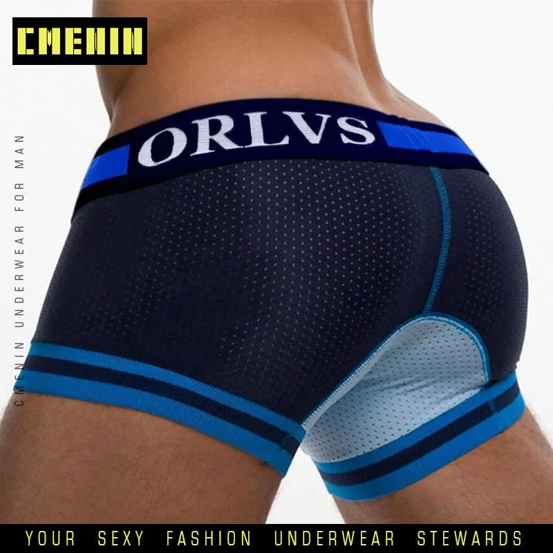 Men Boxer Underwear Bodysuit Breathable 3D Pouch Underpants