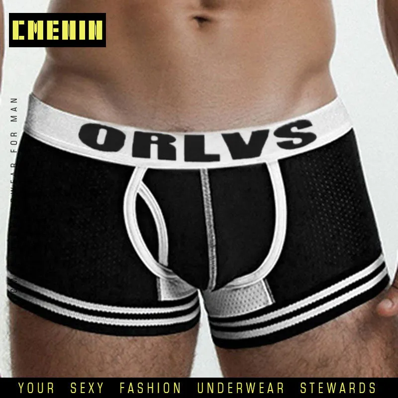 Men Boxer Underwear Bodysuit Breathable 3D Pouch Underpants