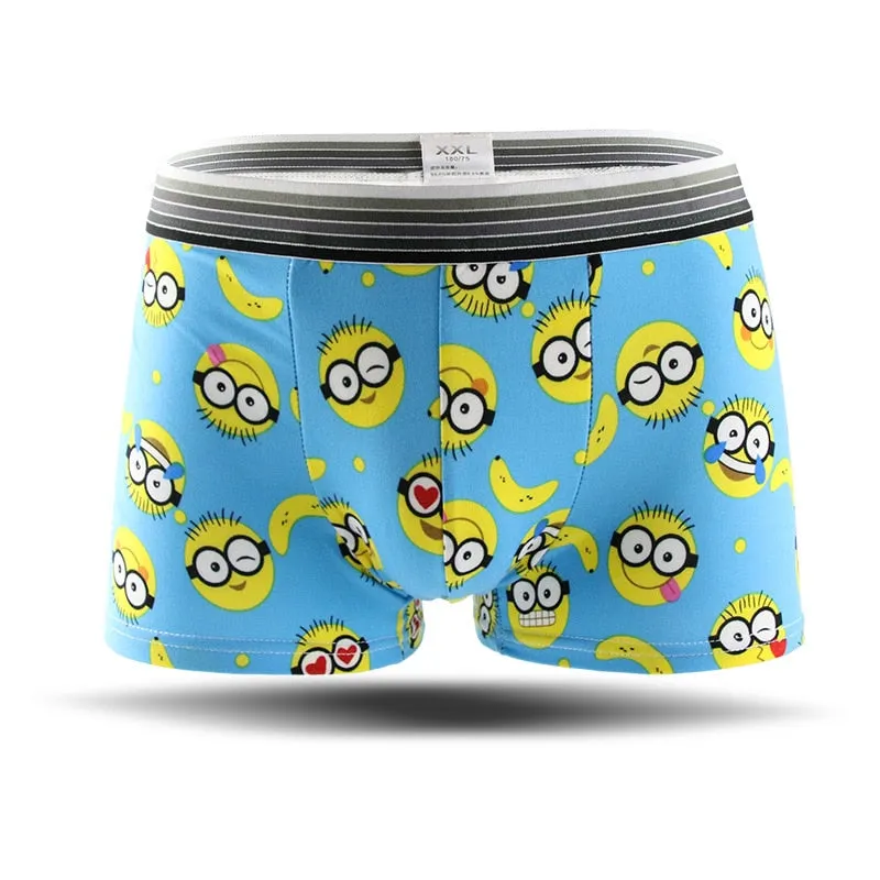 Underwear Men Lovely Cartoon Print Boxer shorts Breathable Panties