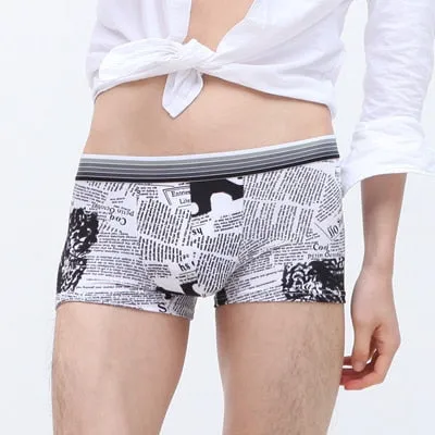 Underwear Men Lovely Cartoon Print Boxer shorts Breathable Panties