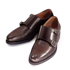 Men's Double Monk Strap / Dark Brown Calf 98374