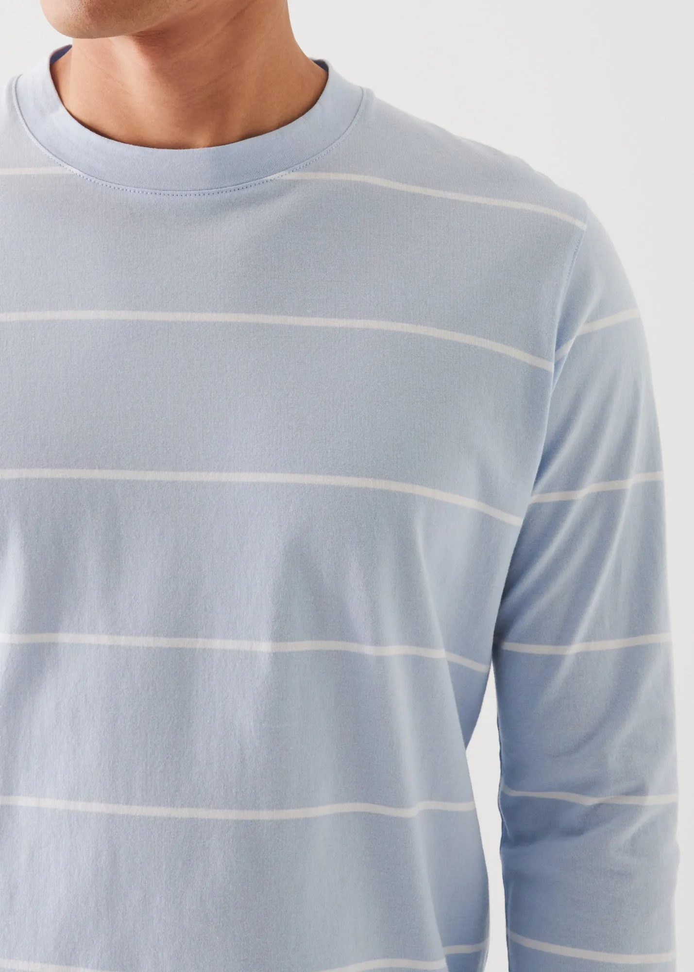 MERCERIZED PIMA COTTON STRETCH LONG SLEEVE T-SHIRT