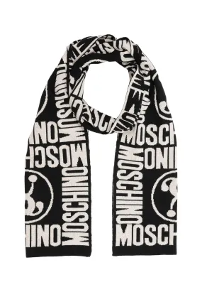 MOSCHINO Sciarpa Donna Black Cream 30623-M2966