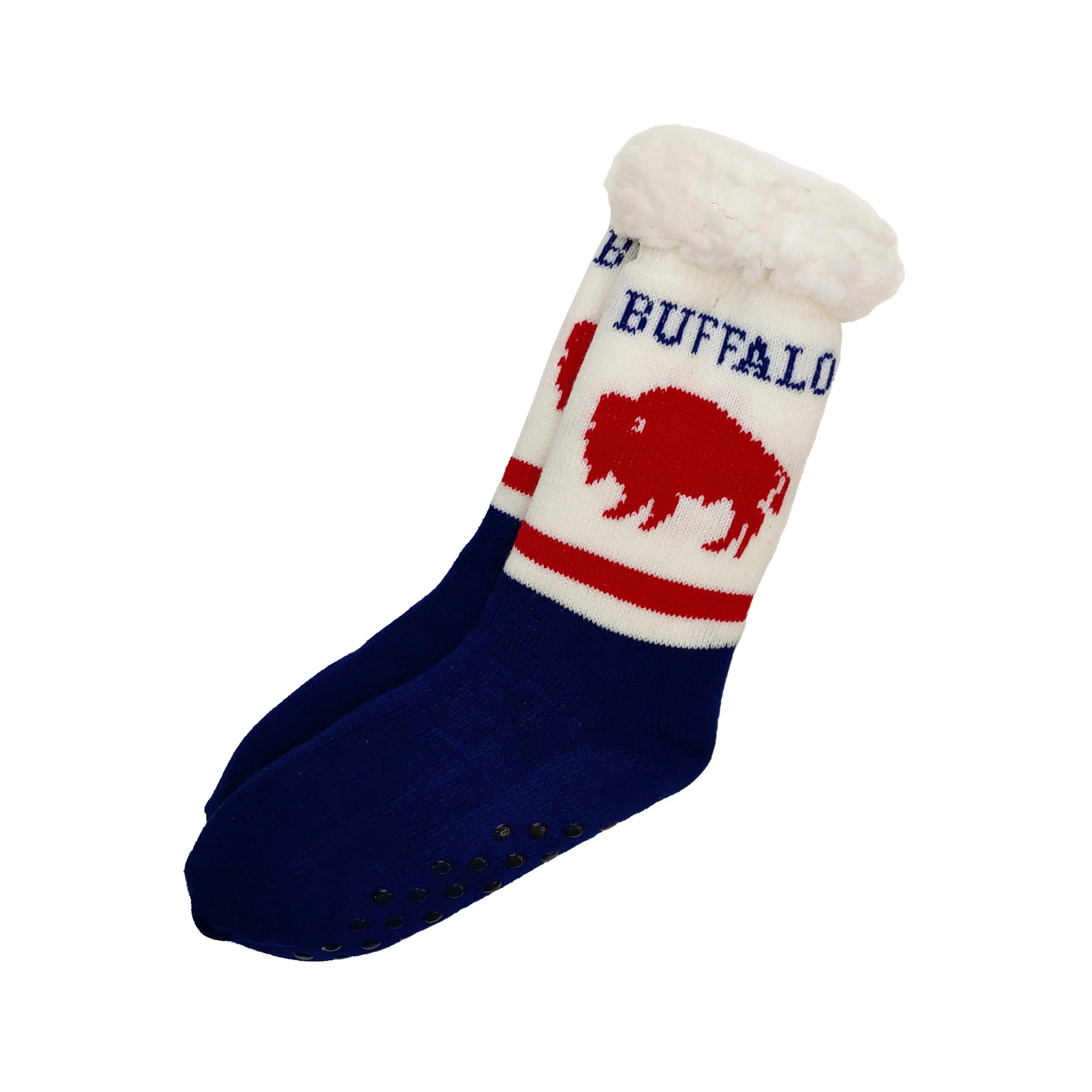 Navy/Red Slipper Socks