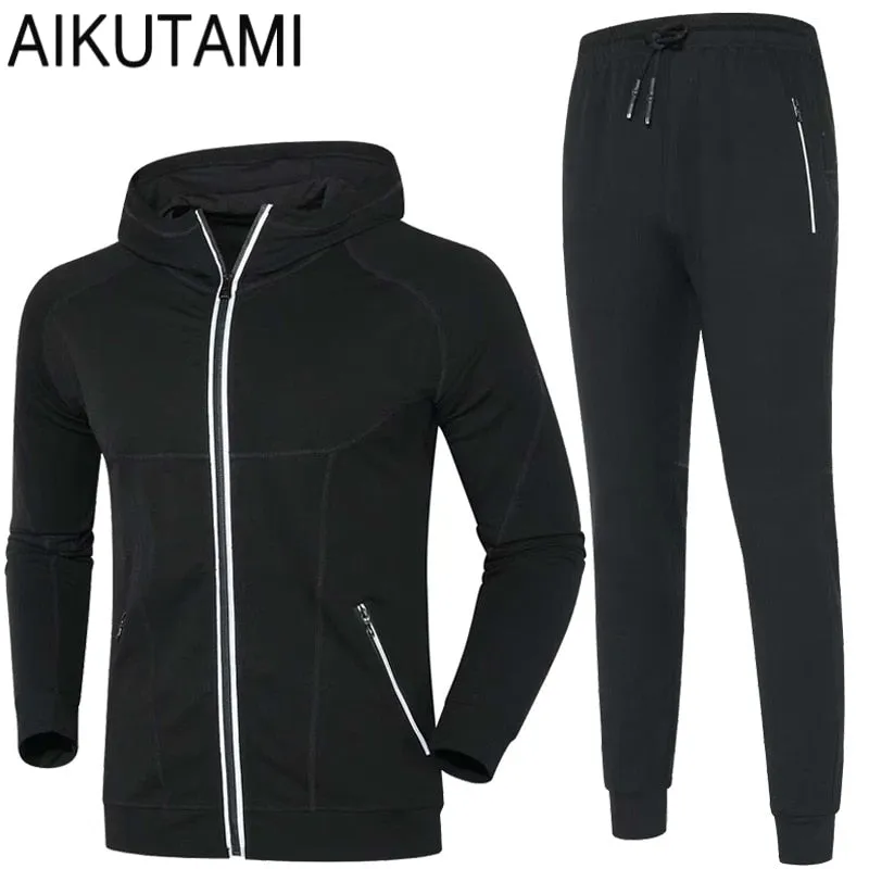 Sports Suit for Men Running Jacket and Training Pants Sport