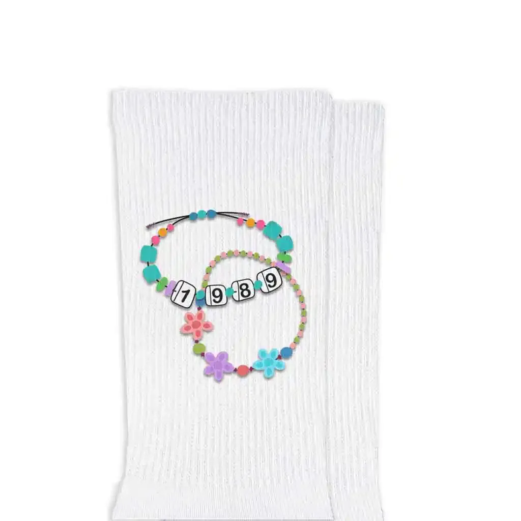 Fun Friendship Bracelet Designs on Socks