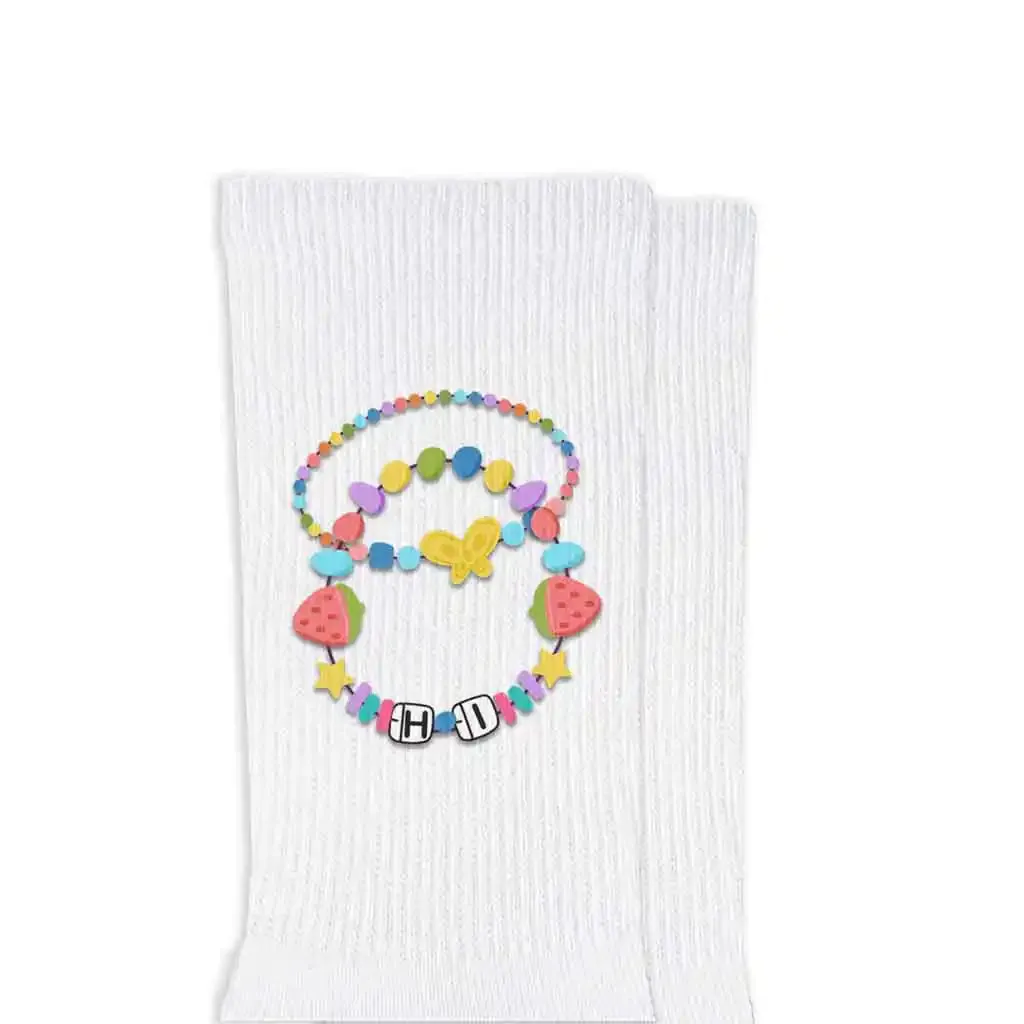 Fun Friendship Bracelet Designs on Socks