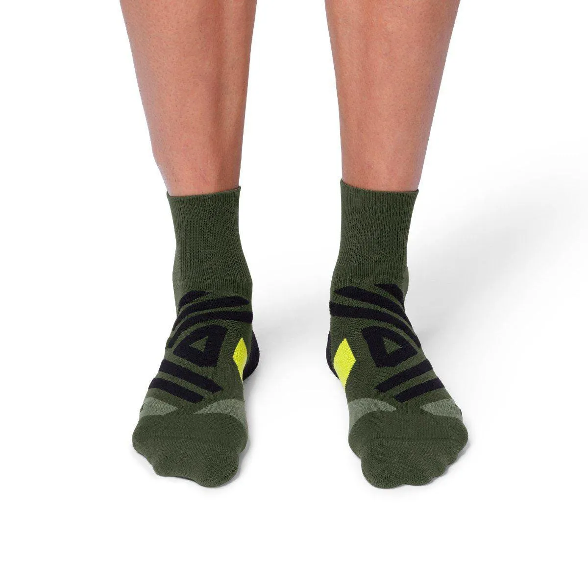 On Running Mid Sock (Men's) - Jungle/Lime