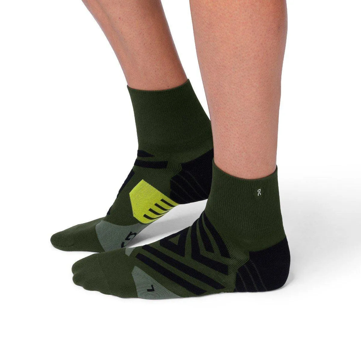 On Running Mid Sock (Men's) - Jungle/Lime