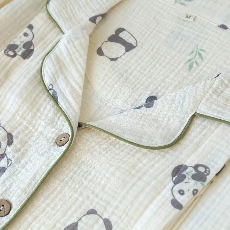 Panda Cotton Crepe Nightsuits