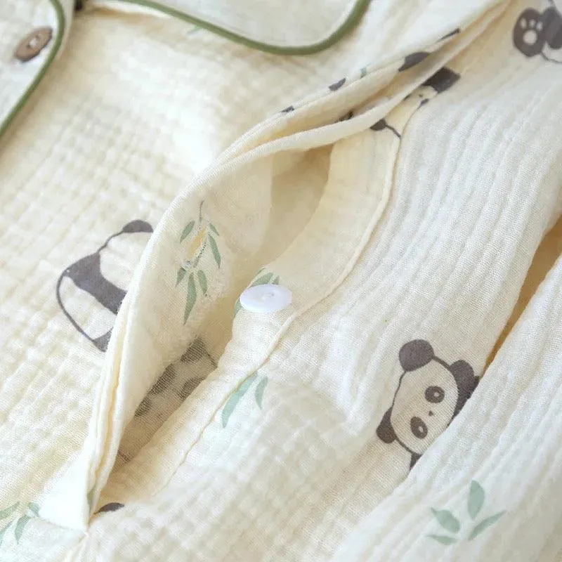 Panda Cotton Crepe Nightsuits