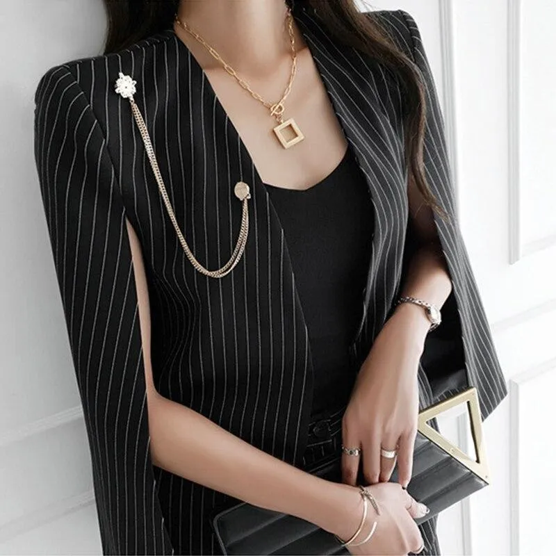 Pinstripes Temperamental Pantsuit