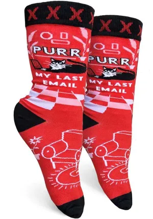 Purr My Last Email | CREW SOCKS