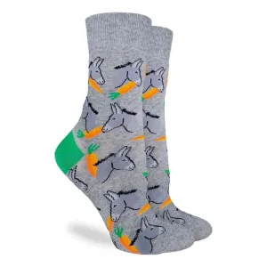 "Donkeys & Carrots" Crew Socks by Good Luck Sock