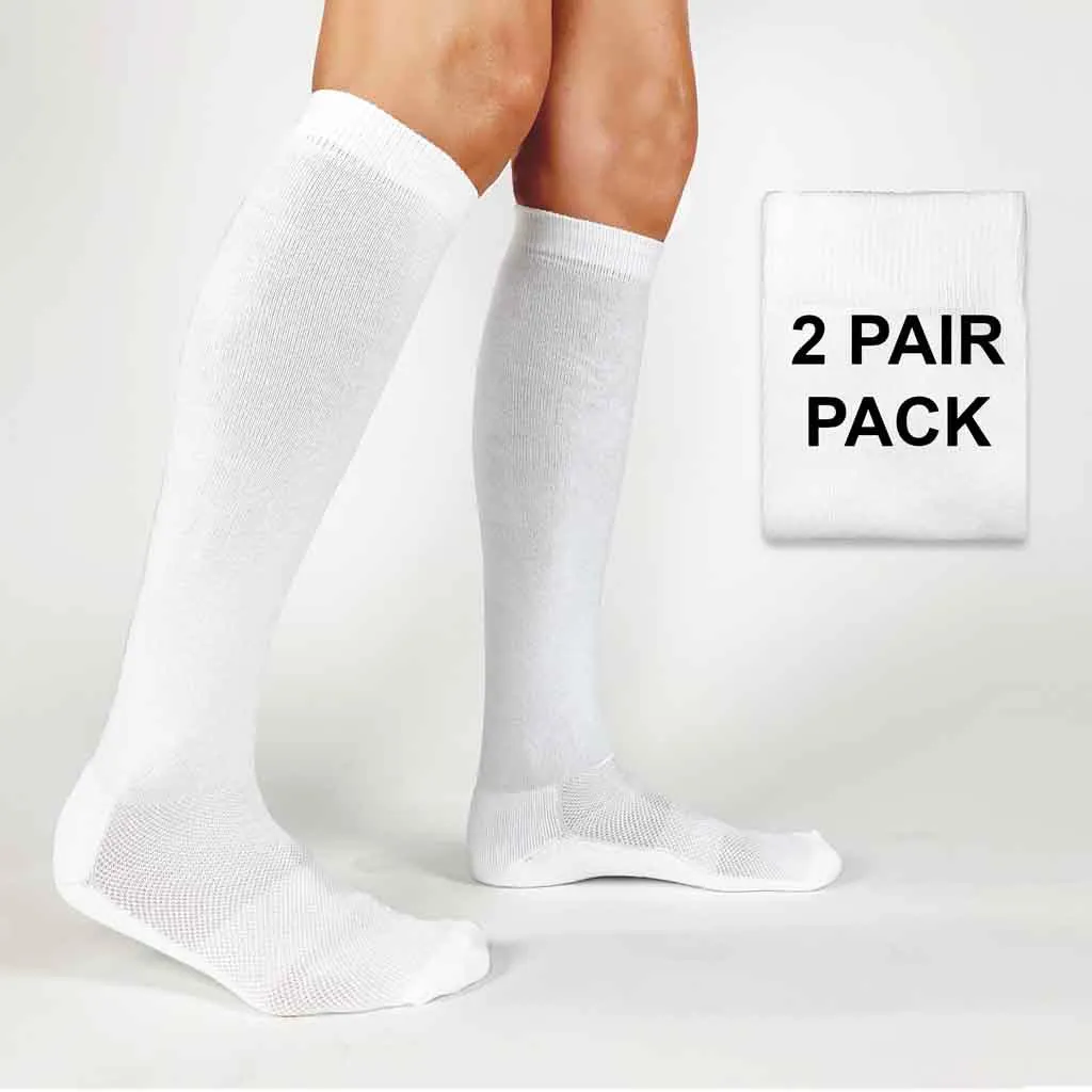 Red Sport Knee High Socks on Sale for Him and Her -2 Pack