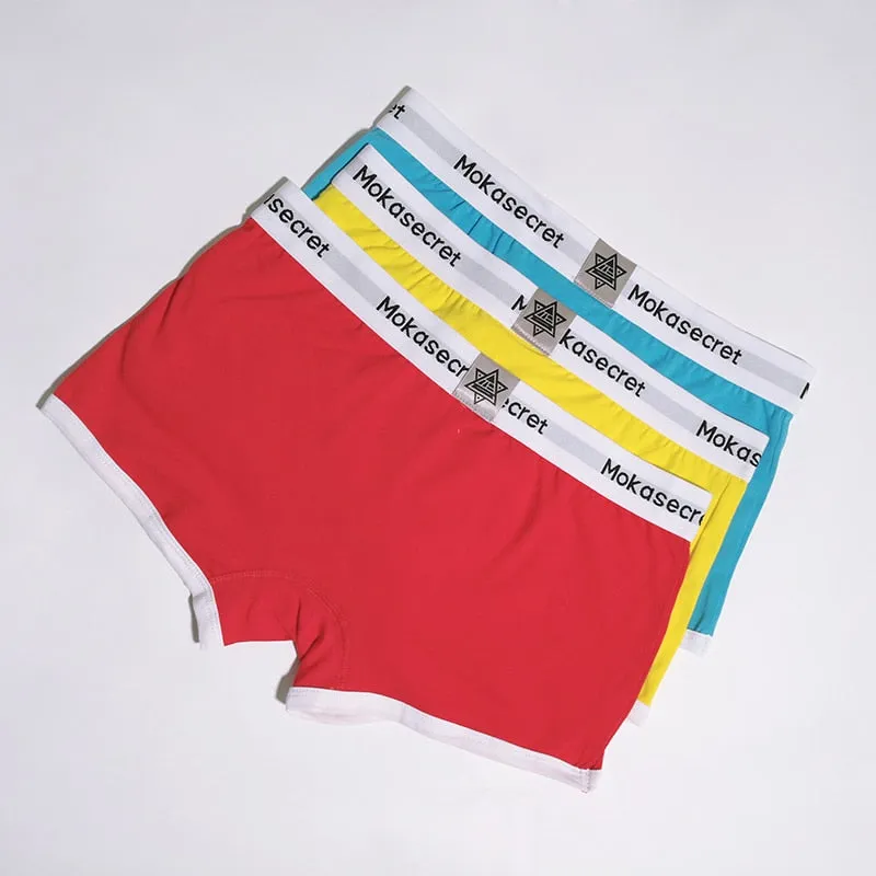 Underwear Men Cotton Boxer 3pcs/lot pouch open Boxers Shorts