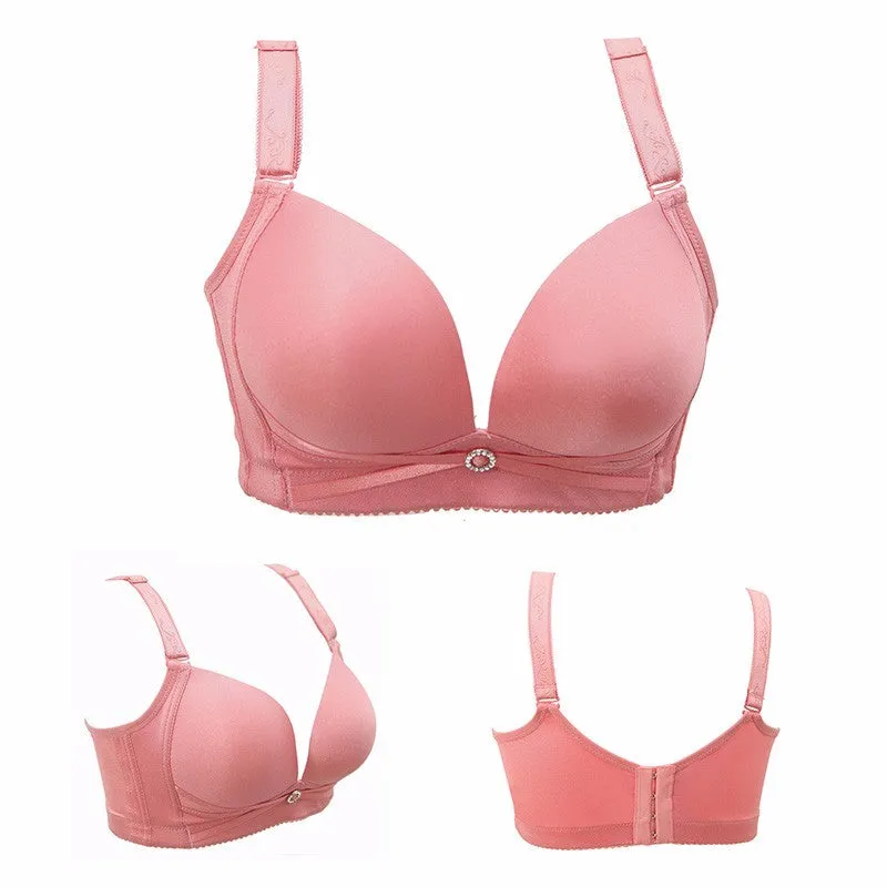 Sexy Women Push Up Bras Ultra Thin Wire Free Lace Bra