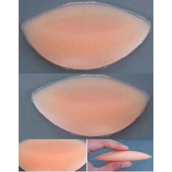 Silicone Bra Inserts | Silicone Elliptical Shaped Breast Enhancers -Nude | Silicone Breast Enhancers