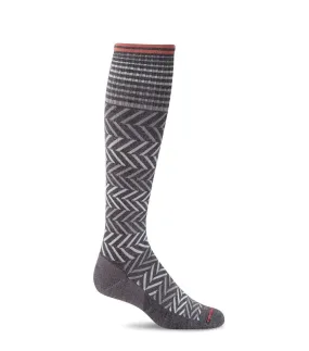 Sockwell Women's Chevron Compression Socks Charcoal