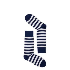 STRIPES SOCKS - NAVY AND WHITE