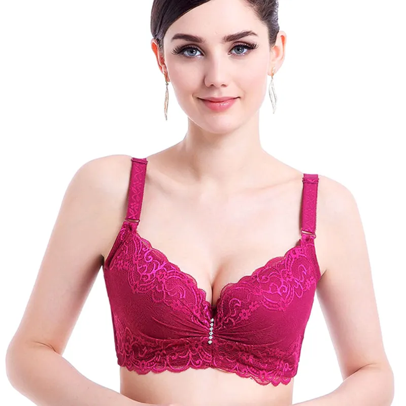 Summer Women Sheer Lace Bralette Bra BH Push Up Lace Bra