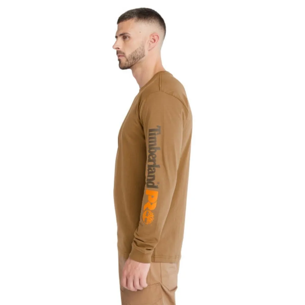 Timberland PRO Men's Core Logo Long-Sleeve T-Shirt - Wheat