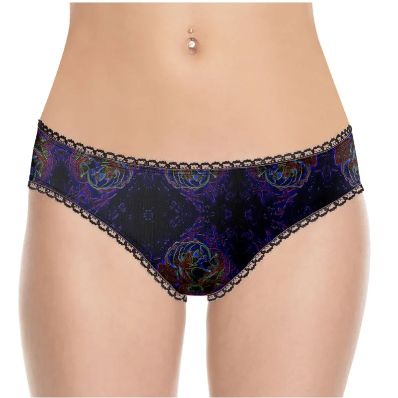 Floral Embosses: Roses 01 Patterned Ladies Designer Briefs