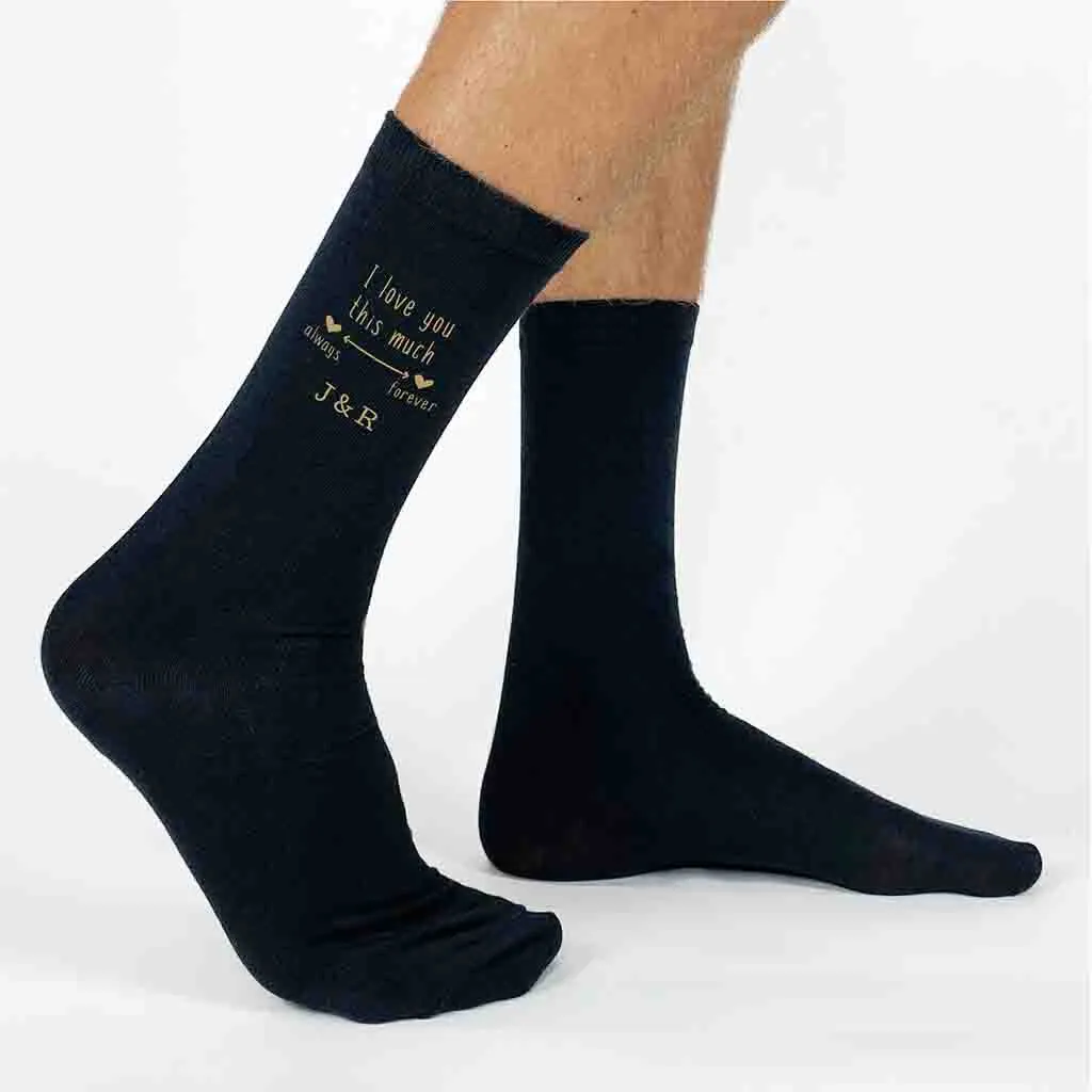 Two Year Anniversary Personalized Cotton Socks for Husband